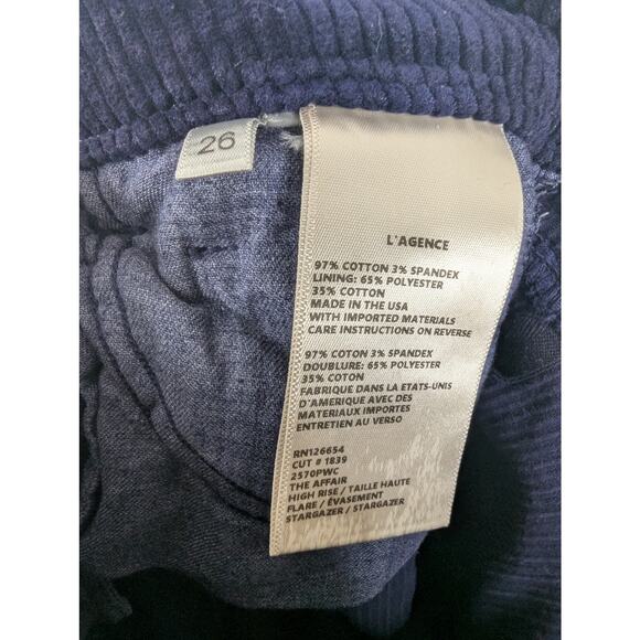 L'Agence The Affair High Rise Corduroy Flare Pant in Stargazer - Picture 8 of 8